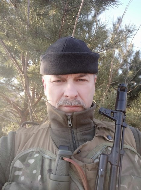 Віктор Мойсієнко невдовзі після долучення до війська у 2022 році