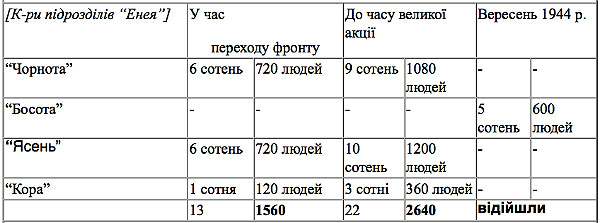 Подразделения «Энея»