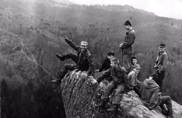 Андрій Парубій під час вишколу Об'єднання Української Молоді «Спадщина» в Карпатах / фото Ореста Круковського