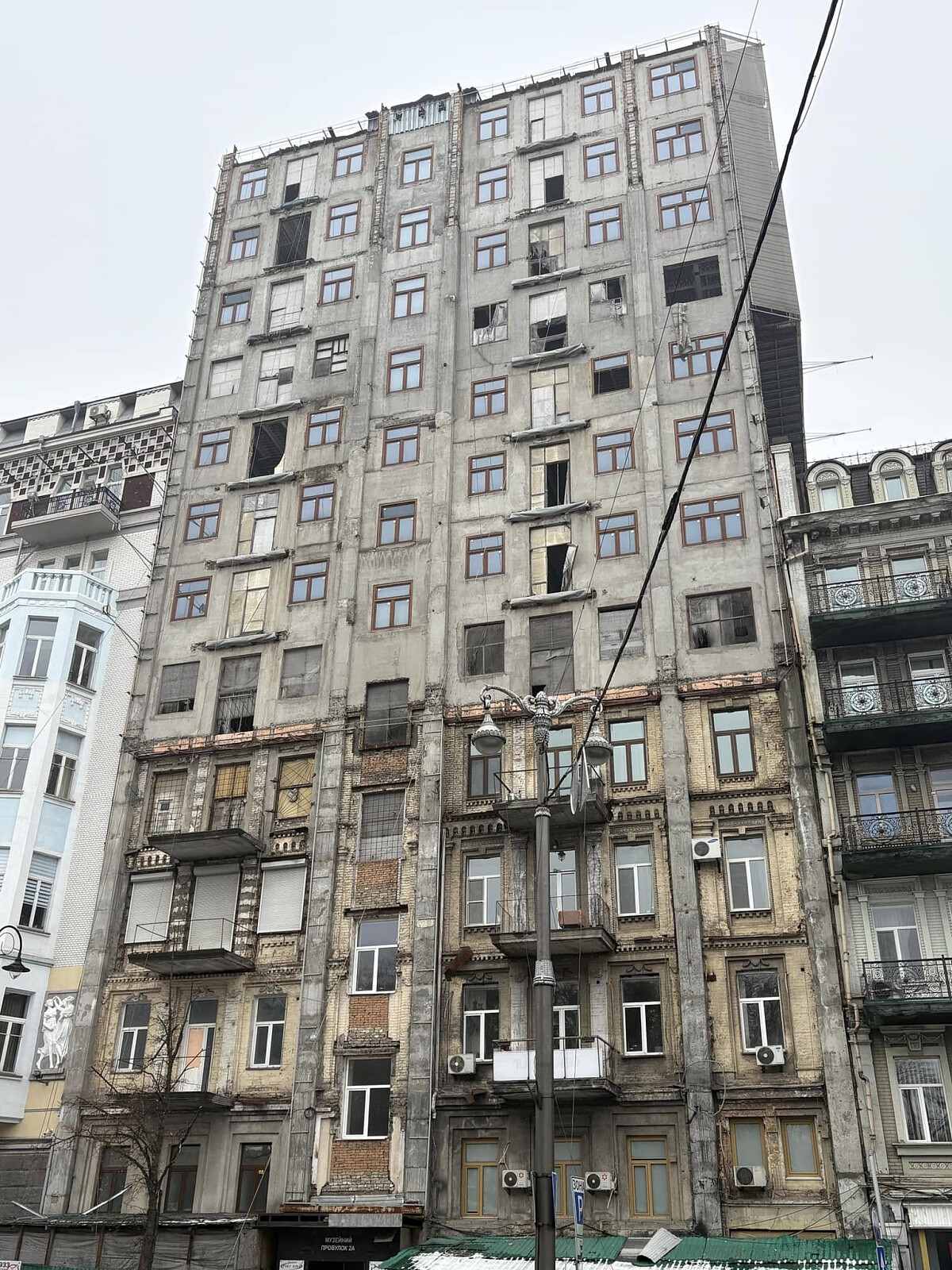 Будинок XIX століття, Музейний провулок, 2а. Фото після надбудови, березень 2025 року. Фото: Ліза Непийко