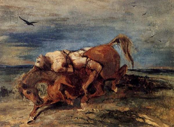 Картина француза Ежена Делакруа "Покарання Мазепи на коні", 1828 рік