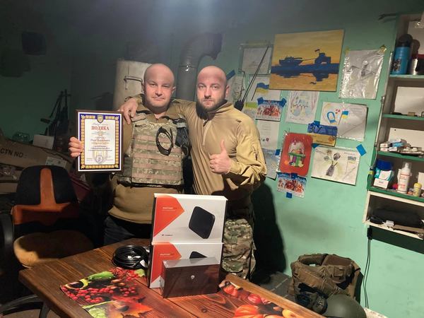 Пйотр Кашувара з Максимом Морозовим, Авдіївка, 2023. Джерело: особистий архів