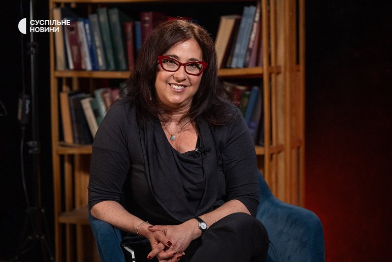 Американська історикиня Марсі Шор під час інтервʼю Суспільному, Київ, 31 травня 2025 року. Суспільне Новини/Олександр Брамський