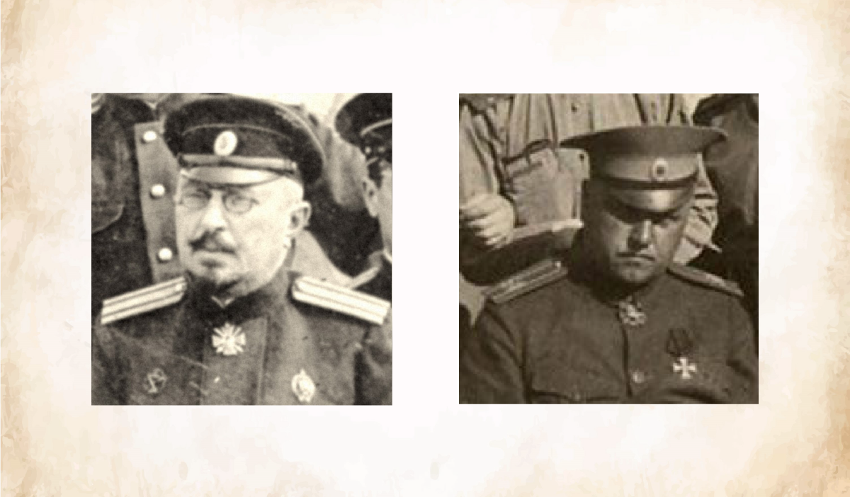 Ліворуч Михайло Остроградський, праворуч Микола Шиллінг