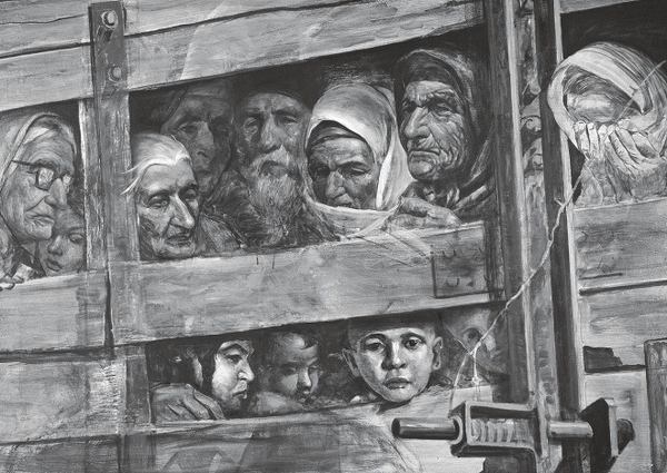 Картина Рустема Емінова "Потяг смерті". З сайту “Історична правда”