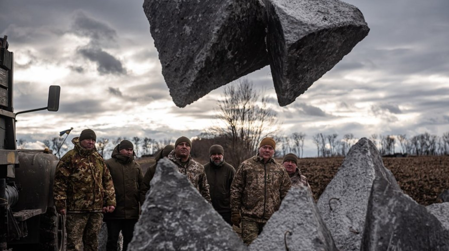 "Зуби дракона" в Богодухівському районі, Харківська область, грудень 2023 року. Фото: Командування Об'єднаних Сил ЗСУ/Telegram