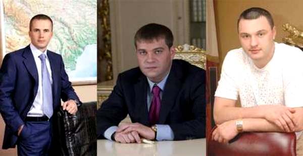 Слева направо: Александр Янукович, Евгений Анисимов («Анисим»), Андрей Алеша («Алеша»)