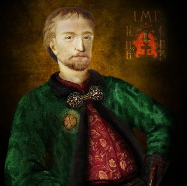 Портрет Мазепи, який 2016 року відтворили в рамках проєкту Акіма Галімова "Україна. Повернення своєї історії"