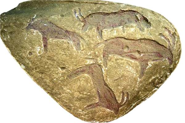 Сюжет, в котором представлены четыре быка, вероятно, олицетворяющие стороны света Фото: Дмитрий Пленкин