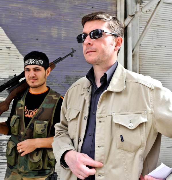 Алеппо, ноябрь 2012 г. Пьер Пиччинин во время одной из поездок в Сирию