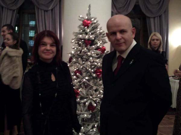 Со скандально известным писателем-украинофобом Олесем Бузиной.